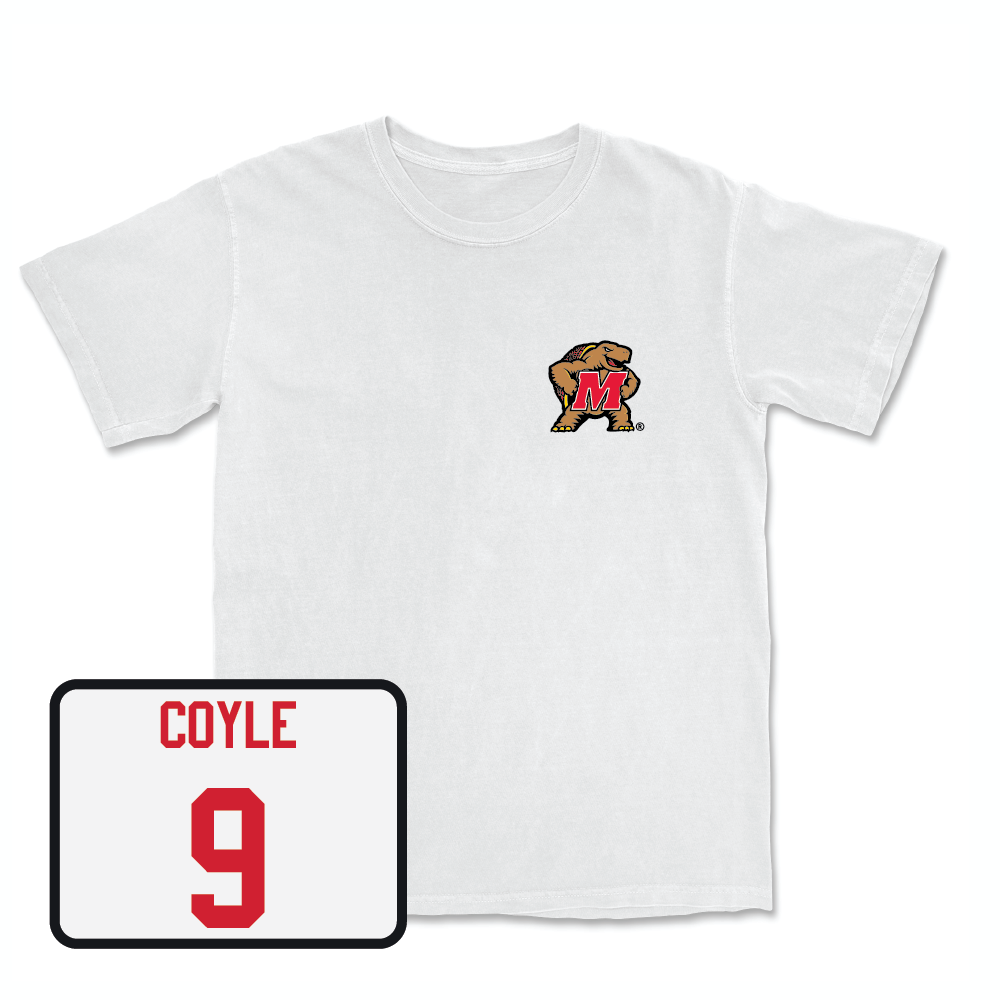 Women's Soccer White Testudo Comfort Colors Tee - Katherine Coyle