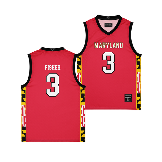 Maryland Women's Red Basketball Jersey   - Emily Fisher