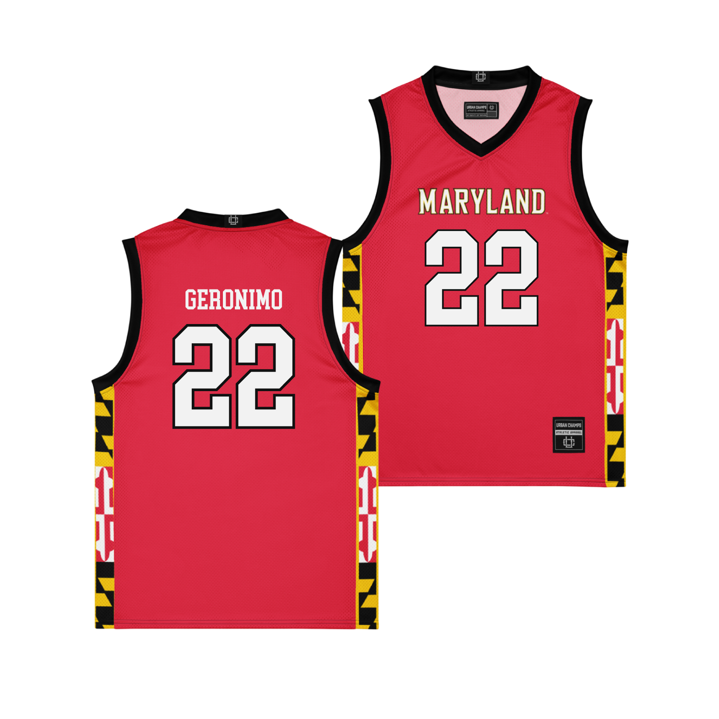 Maryland Men's Red Basketball Jersey  - Jordan Geronimo