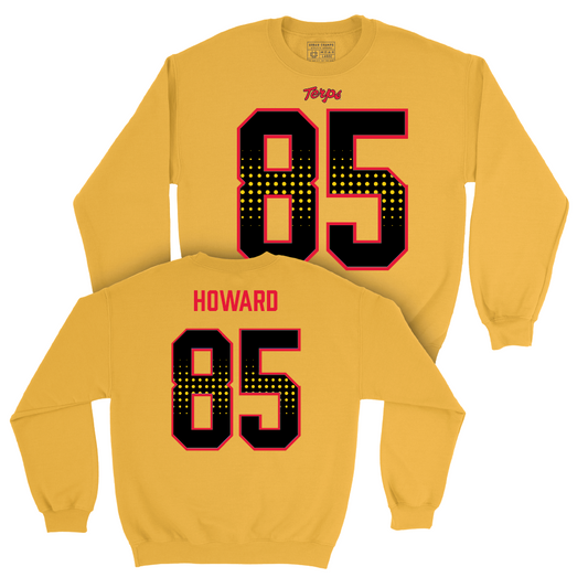 Gold Maryland Football Shirsey Crew - Preston Howard