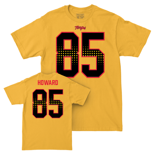 Gold Maryland Football Shirsey Tee - Preston Howard