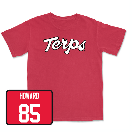 Red Football Script Tee - Preston Howard