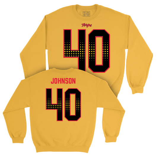 Gold Maryland Football Shirsey Crew  - Taizse Johnson
