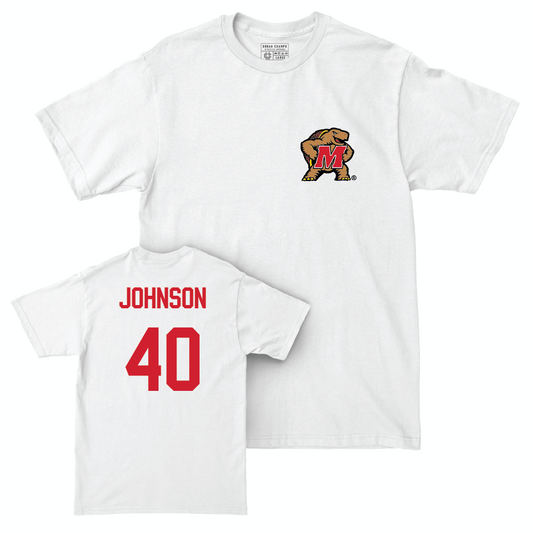 White Football Testudo Comfort Colors Tee  - Taizse Johnson