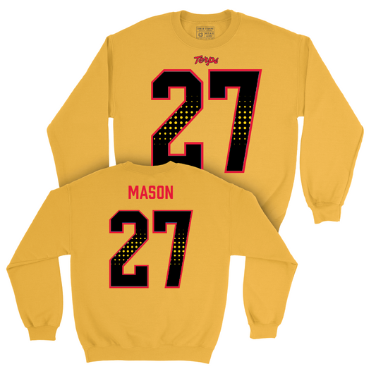 Gold Maryland Football Shirsey Crew - Eli Mason