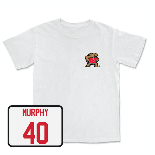 Men's Basketball White Testudo Comfort Colors Tee - Benjamin Murphy