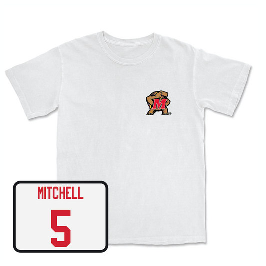 Women's Soccer White Testudo Comfort Colors Tee - Mia Mitchell