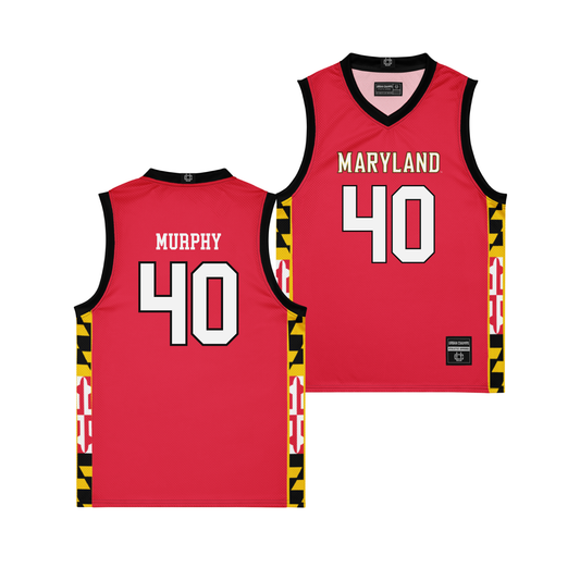 Maryland Men's Red Basketball Jersey  - Benjamin Murphy