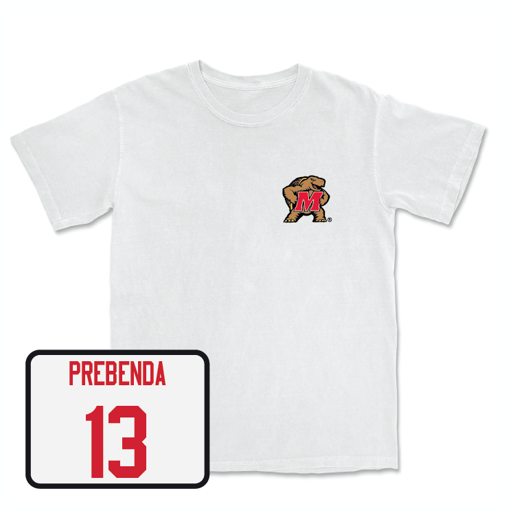 Men's Soccer White Testudo Comfort Colors Tee - Tyler Prebenda