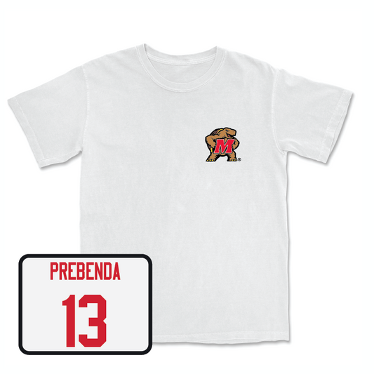 Men's Soccer White Testudo Comfort Colors Tee - Tyler Prebenda