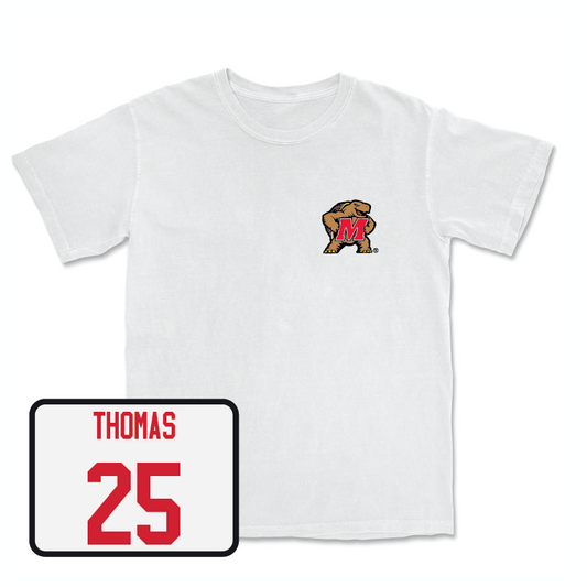 Women's Soccer White Testudo Comfort Colors Tee - Trysta Thomas
