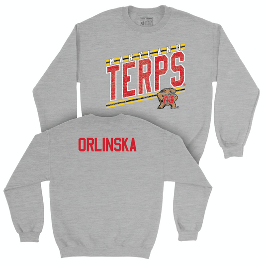 Sport Grey Women's Tennis Vintage Crew  - Oliwia Orlinska