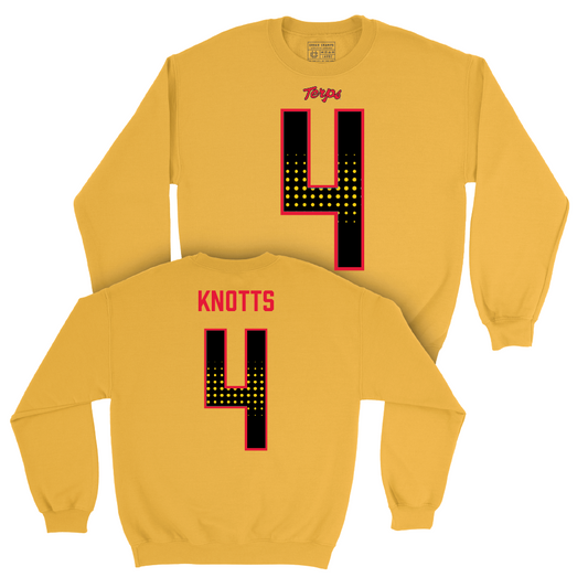 Gold Maryland Football Shirsey Crew  - Shaleak Knotts
