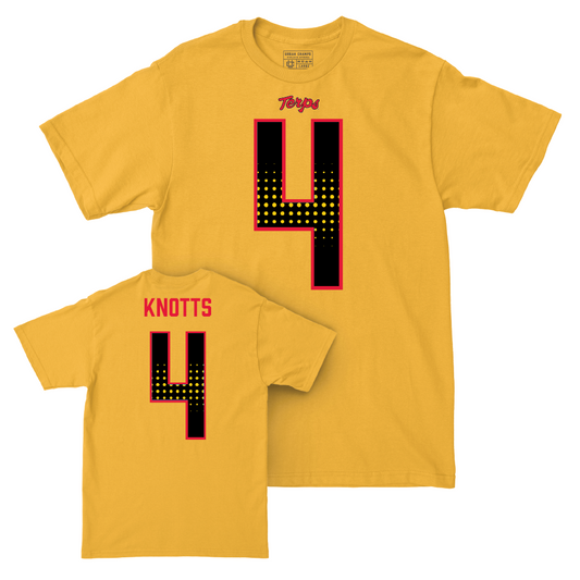 Gold Maryland Football Shirsey Tee  - Shaleak Knotts