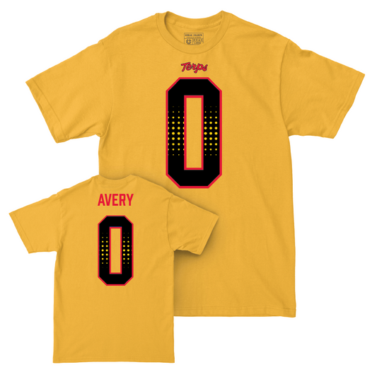 Gold Maryland Football Shirsey Tee  - Neeo Avery